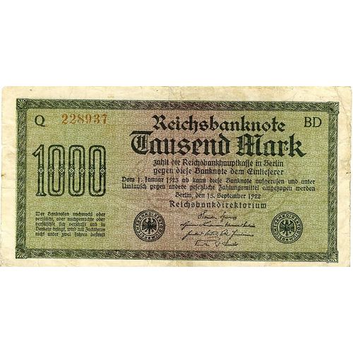 Allemagne 1000 Deutsche Mark