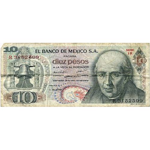 Mexique - 10 Pesos - 1969