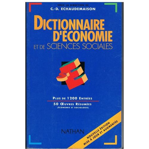 Dictionnaire D'économie Et De Sciences Sociales