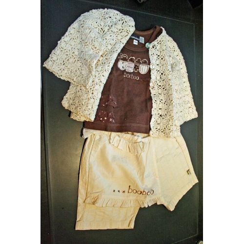 Ensemble Jean Bourget 3m (Débardeur + Pantalon + Gilet En Crochet)