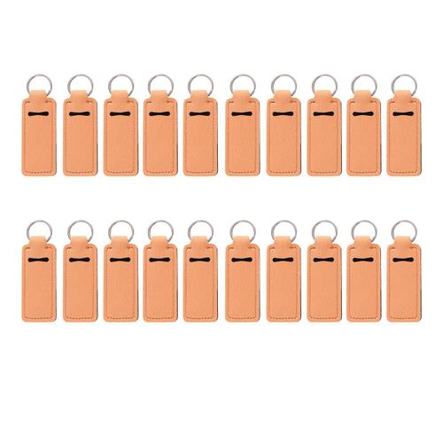 Créatif Porte-Clés Néoprène Chapstick Holders Lipstick Cases Cover Hand Bottle Cover Key Chain(Orange)