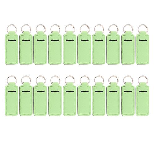 Créatif Porte-Clés Néoprène Chapstick Holders Lipstick Cases Cover Hand Bottle Cover Key Chain (Light Green)