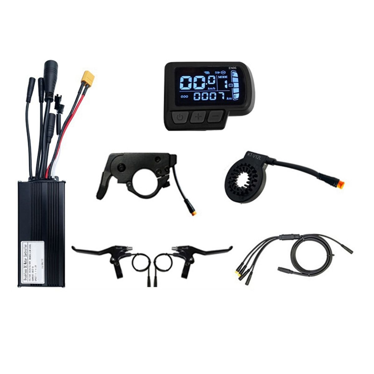 Accessoires De Modification De Batterie Au Lithium De Vélo 36/48 V 1000 W 30 A, Kit Étanche À Trois Modes, Compteur Lcd En06