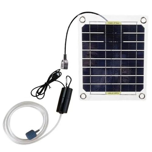 20w Extérieur Monocristallin Silicium Portable Solaire Aquarium Pompe À Air Réservoir De Poissons Pompe À Oxygène Panneau Solaire Pompe À