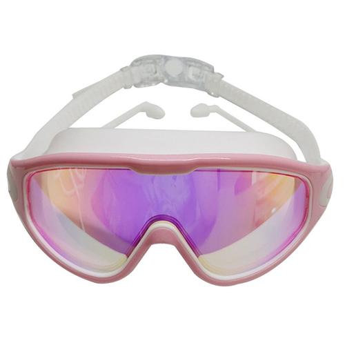 Lunettes De Natation Anti-Buée Protection Uv Fuite Lunettes De Piscine À Large Vue Pour Adultes Femmes Jeunes Adolescents De Plus De 15 Ans Rose