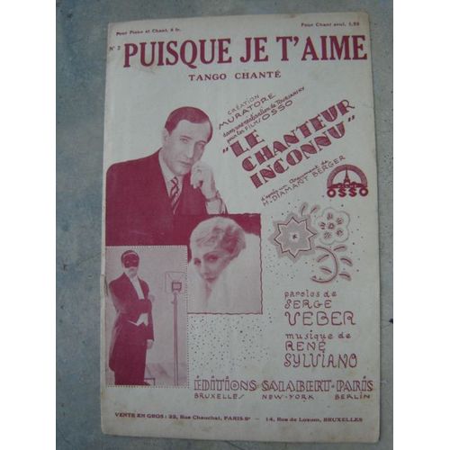 Puisque Je T'aime - Tango Chanté - Extrait Du Film "Le Chanteur Inconnu"