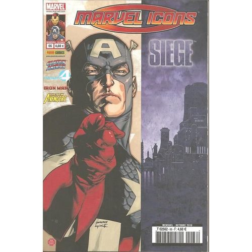 Marvel Icons  N° 66 : " Deux Par Deux " ( Siege ) - Captain America / Fantastic 4 / Iron Man / The New Avengers