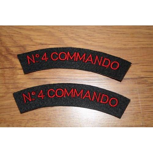 Insigne Tissu Unite Commando N°4 Kieffer Ww2 ( La Paire)