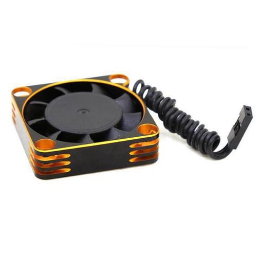 Coque Métallique 5010 Esc Moteur 50x50x10mm Ventilateur Refroidissement Refroidisseur Ventilateur Dissipation Thermique À Grande Vitesse Pour Pièce De Rechange De Voiture Rc, Or