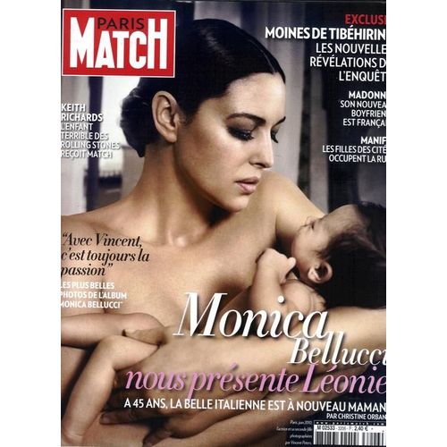Paris Match  N° 3206 : 8p Chacun: Bellucci, K.Richards, Afghanistan/ 4p: Madonna, Drucker, Moines Tibehirine, Berlusconi/ T.Swift 2p/ 1p: Corbijn, Lemoine, Aaron/ Lucky Luke-Pennac-Benacquista 3p