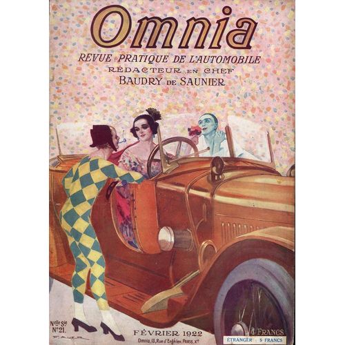Omnia Revue Automobile 02/1922  N° 21 : Le Code Révisé, Élévateur Liliput, L'auto Amphibie,Bougies Modernes, La Voiture Paulet