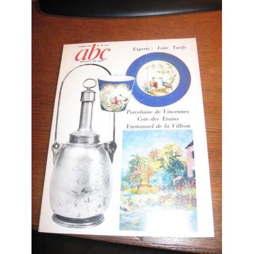 Abc Décor  N° 38 : Porcelaine De Vincennes; Cote Des Étains; Emmanuel De La Villeon