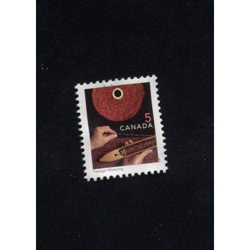 Timbre Stamp Selo Tissage Weaving 5 Canada 1999