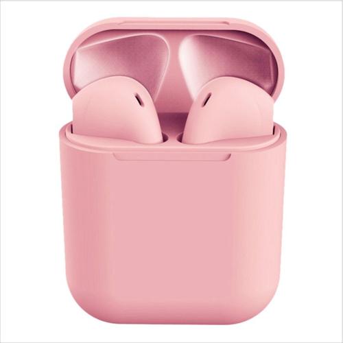 Écouteurs Bluetooth Sans Fil I12 Tws Écouteurs De Sport Stéréo Écouteurs Véritables Sans Fil Pour Téléphones Intelligents (Rose)