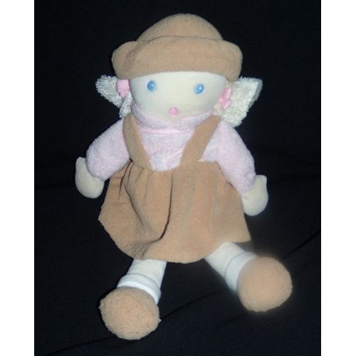 Poupée Couettes Rose Et Beige Marque Nounours