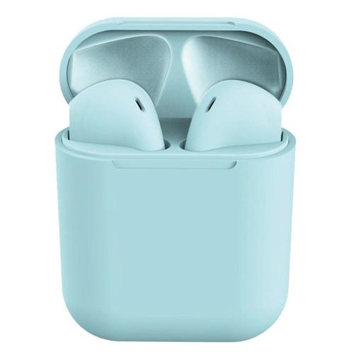 Pour Inpods I12 Tws Sans Fil Bluetooth 5.0 Écouteurs L'écouteurs Son Super Basse Écouteurs Bleu