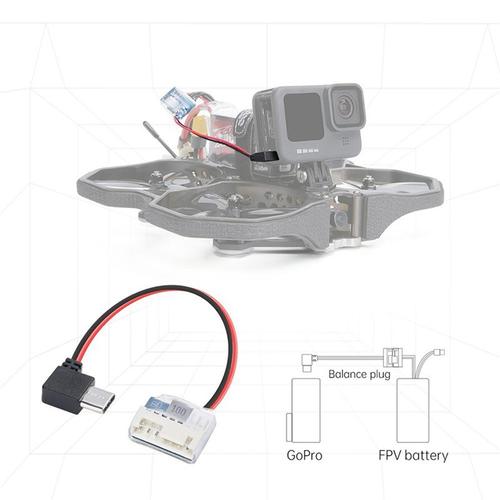 Nouveau Câble De Charge De Câble D'alimentation De Prise D'équilibre De Type C À 5v Pour Hero 6/7/8/9/10 Pièce De Drone Fpv Caméra-Générique