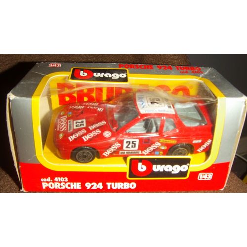 Bburago N°4103 Porsche 924 Turbo Rouge Boss 1/43-Bburago