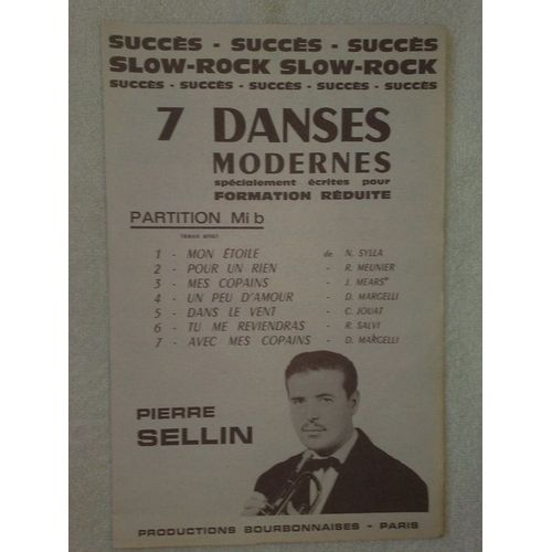 7 Danses Modernes  (Slow-Rock)  Par Pierre Sellin  -  Partition Mi  Bémol  Pour Saxo Alto