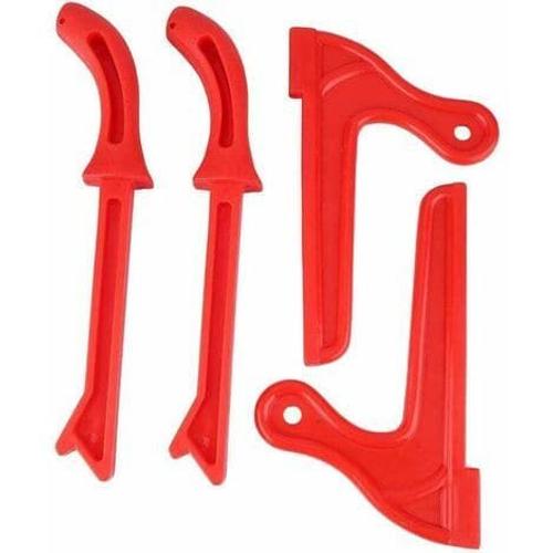 4pcs Bâtons Poussoirs en Plastique Poussoirs de Sécurité pour Travail du Bois Accessoires de Scie à Table Scie à Main Bâtons de Sécurité de Travail du Bois(Red)