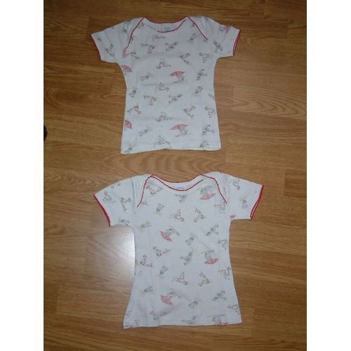 Lot De 2 Chemises Imprimées Manches Courtes Petit Bateau