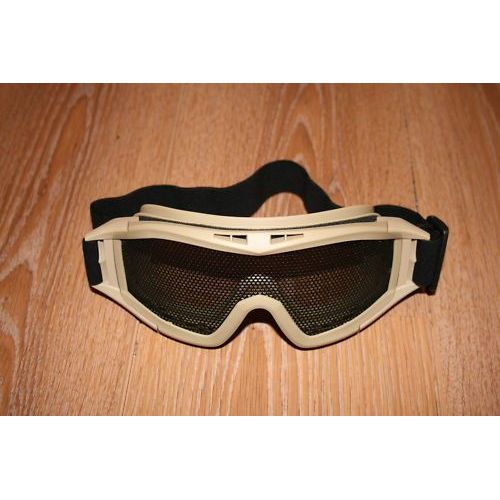 Lunettes Tactile Style Goggle A Maille Resistante De Couleur Sable