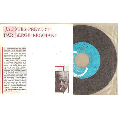 Jacques Prevert Par Serge Reggiani - Quartier Libre - Dejeuner Du Matin - Le Desespoir Est Assis Sur Un Banc - Barbara - Le Cancre - Pour Toi Mon Amour...