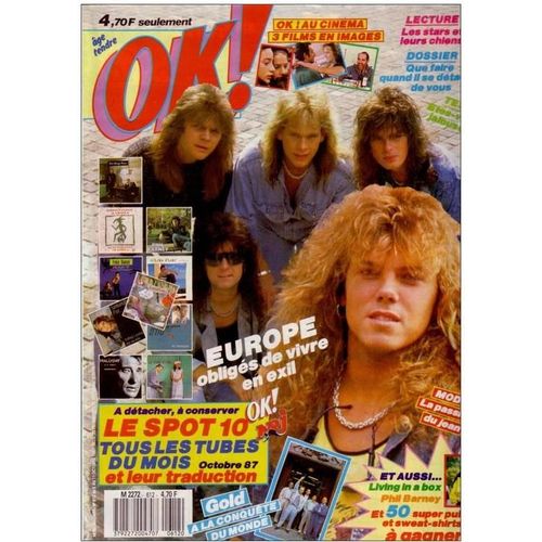 Ok Age Tendre  N° 612 : 1987 Europe/Ophelie Winter/Don Johnson/Elodie Bouchez/Gold/C Jerome/Belmondo/Herbert Leonard/Jakie Quartz/Mas/Anthony Delon/Gilbert Montagne/Phil Barney/Living In A Box