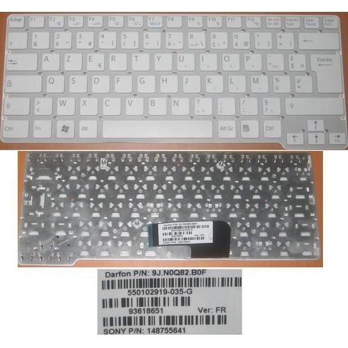 Clavier Azerty Francais Blanc Pour Sony Vai Vgn Cw Series Ref 9j N0q B0f Rakuten