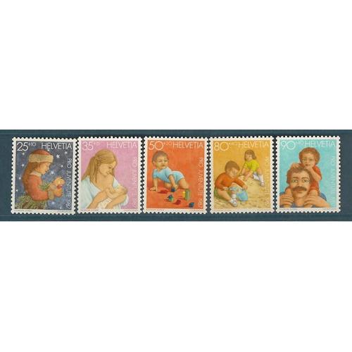 Suisse Annee 1987 N° 1288 A 1292 Pour La Jeunesse Serie 5 Valeurs Neufs**