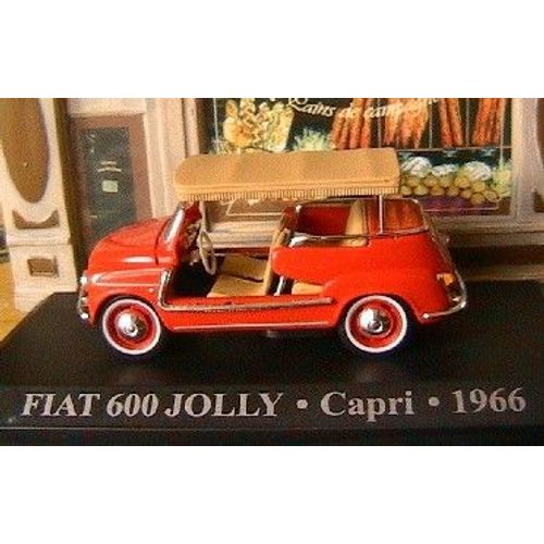 Fiat 600 Jolly Taxi Capri 1966 1/43 Italia Rouge Rosso Ixo Altaya-Vanguards
