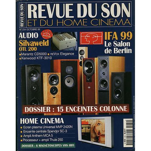 Revue Du Son Et Du Home Cinéma  N° 234 : Dossier 15 Enceintes Colonne Et 6 Magnétoscopes Vhs Hifi, Silvawed, Marantz, ...