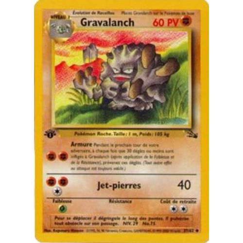 Carte Pokémon Gravalanch Fossile 37/62