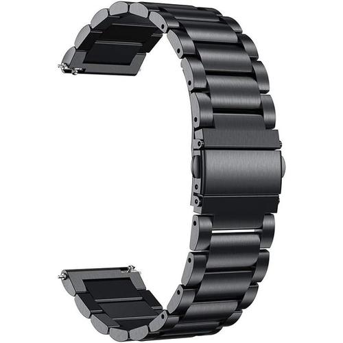 Convient Pour Galaxy Watch 3 Bracelet En Acier Inoxydable Noir 22mm