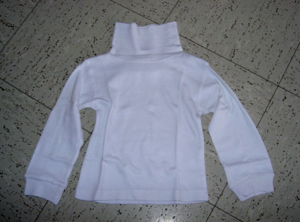 Sous-Pull Col Roulé Manches Longues Blanc Tout Simplement Taille 2 Ans (24 Mois)