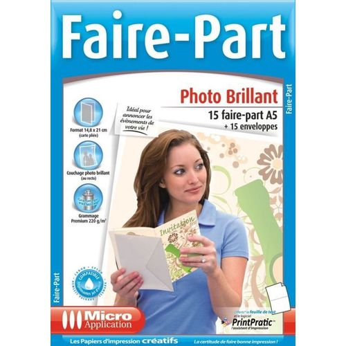 Faire-Part Et Invitations Qualité Photo - 10 Faire-Part Et Invitations A5 Avec 10 Enveloppes