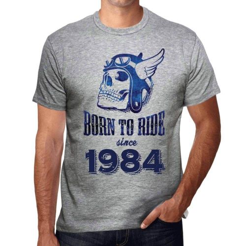 Homme Tee-Shirt Né Pour Rouler Depuis 1984 - Born To Ride Since 1984 - 40 Ans T-Shirt Graphique Idée Cadeau 40e Anniversaire Vintage Année 1984 Nouveauté