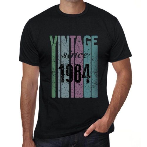 Homme Tee-Shirt Vintage Depuis 1984 - Vintage Since 1984 - 40 Ans T-Shirt Graphique Idée Cadeau 40e Anniversaire Vintage Année 1984 Nouveauté