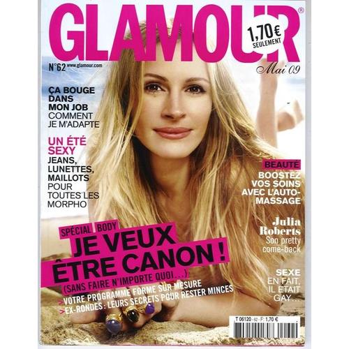 Glamour  N° 62 : Roberts 4p/ Dujardin 2p/ Wasson 4p/ 1p: Alba; K.West; Ferrara; Depp; Deyn; Kruger; O.Ruiz; Richie