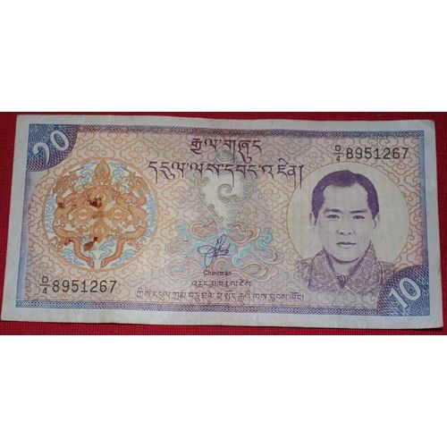 Billet Bhutanais De 10 Ngultrum