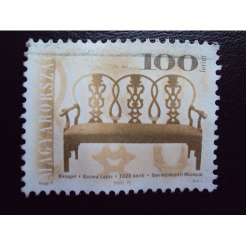 Hongrie...100 Forint.Magyarorszag.Canapé Kozma Lajos 1920 Körül Iparmüvészeti Müzeum. Oblitéré