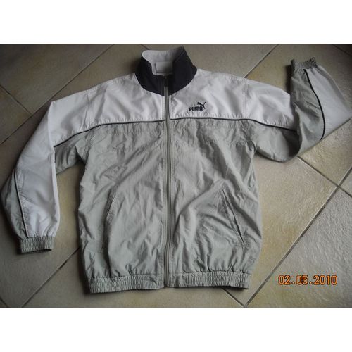 Veste De Survetement 14 Ans Puma Grise Blanche Bleue