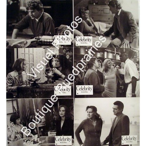 Celebrity - Woody Allen - Judy Davis - Kenneth Branagh - Melanie Griffith - Leonardo Dicaprio - Charlize Theron - Jeu De Photos D'exploitation Cinématographique - Année 1999 - Format 20x30 Cm