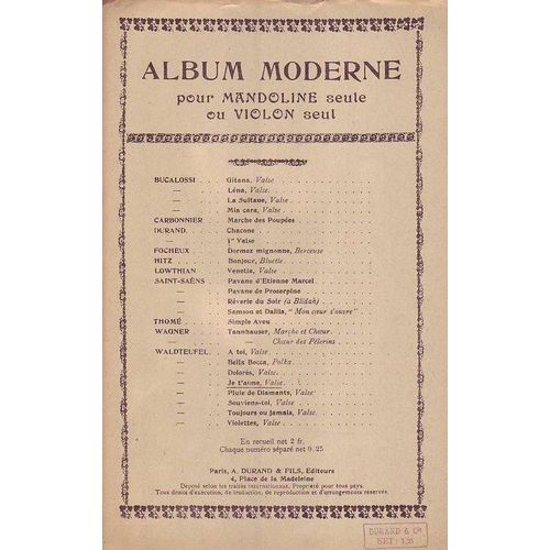 Album Moderne Pour Mandoline Seule Ou Violon Seul . Je T Aime . Valse