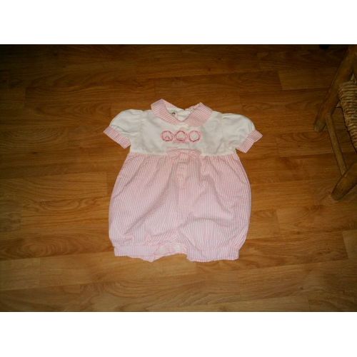 Grenouillère Rose Gauffréeteddy Boom 3 Mois
