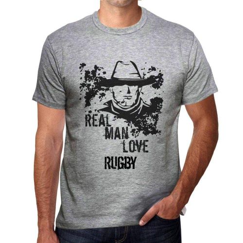 Homme Tee-Shirt Les Vrais Hommes Aiment Le Rugby - Real Men Love Rugby - T-Shirt Graphique Éco-Responsable Vintage Cadeau Nouveauté