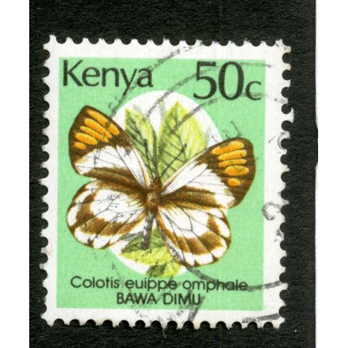 Timbre Oblitéré Kenya, Colotis Euippe Omphale, Bawa Dimu, 50 C