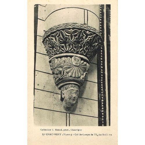 Carte Postale Ancienne, France, Vienne  ( 86 ), Chauvigny, Cul De Lampe De L'église Saint Pierre