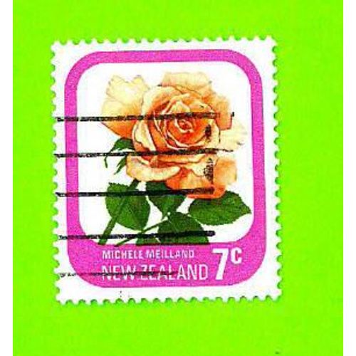 Timbre Oblitéré Used Stamp Selo Carimbado Michele Meilland 7c New Zealand Nouvelle Zelande 1975