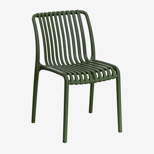 Lot De 4 Chaises De Salle À Manger Empilables Wendell Vert Pesto